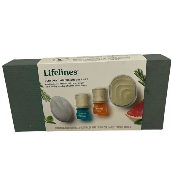 LIFELINES STRESS RELIEF GIFT SET IMMERSION SPA ESSENTIAL OIL BLEND DIFFUSER - Picture 4 of 15